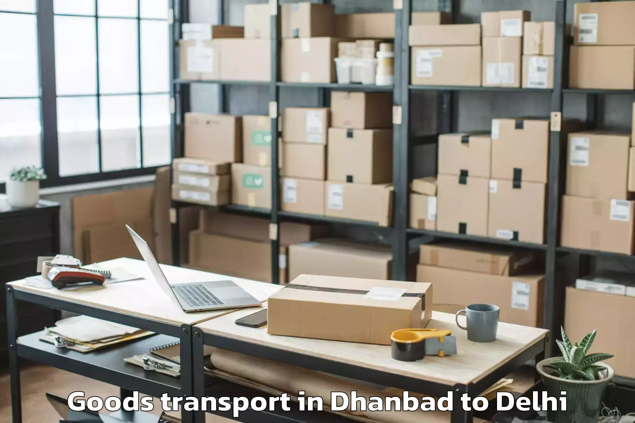 Discover Dhanbad to Palam Goods Transport